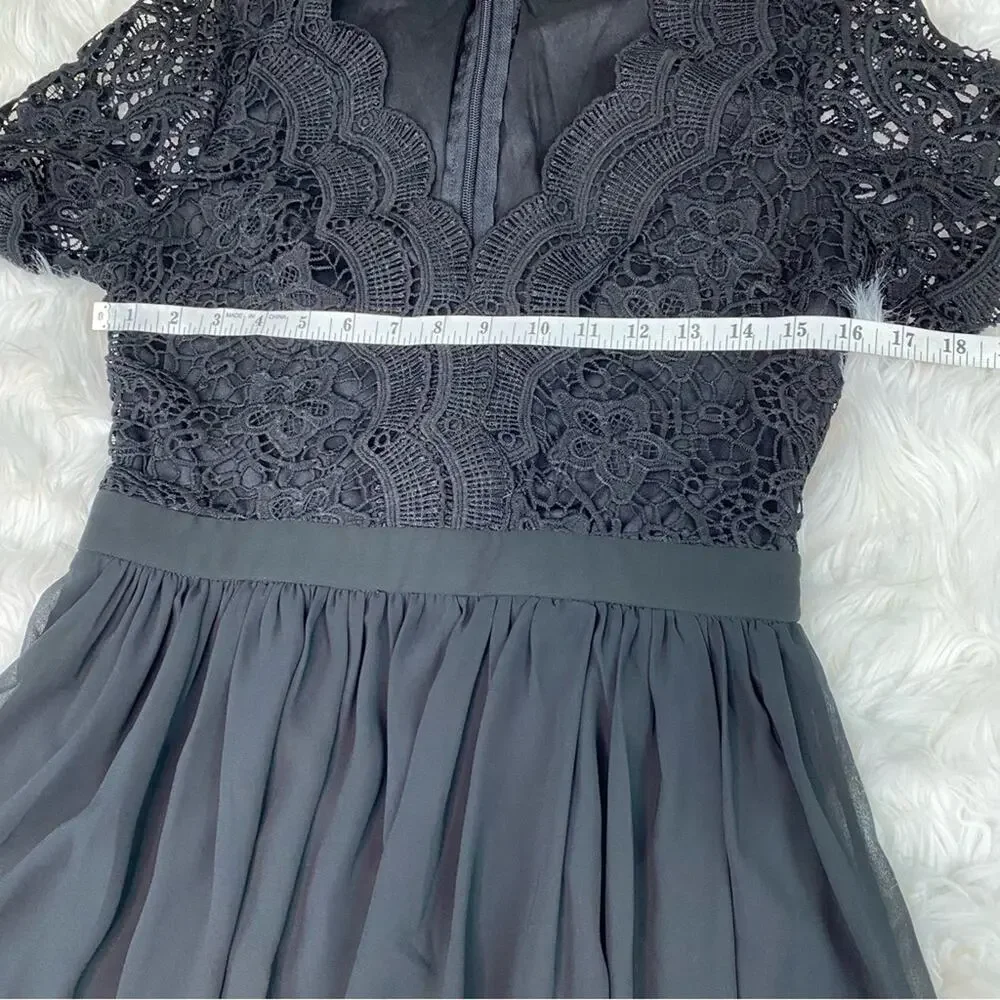 Lulu's Angel In Disguise Lace Cocktail Dress Black Size M 24945 Skater‎ - Picture 10 of 12